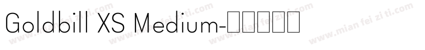 Goldbill XS Medium字体转换